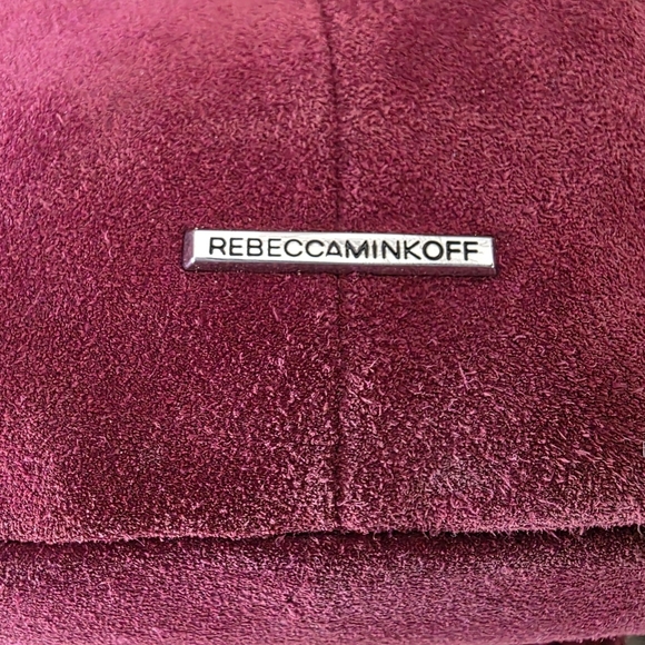 Rebecca Minkoff Burgandy Suede Fringe Crossbody Bag - Picture 7 of 10